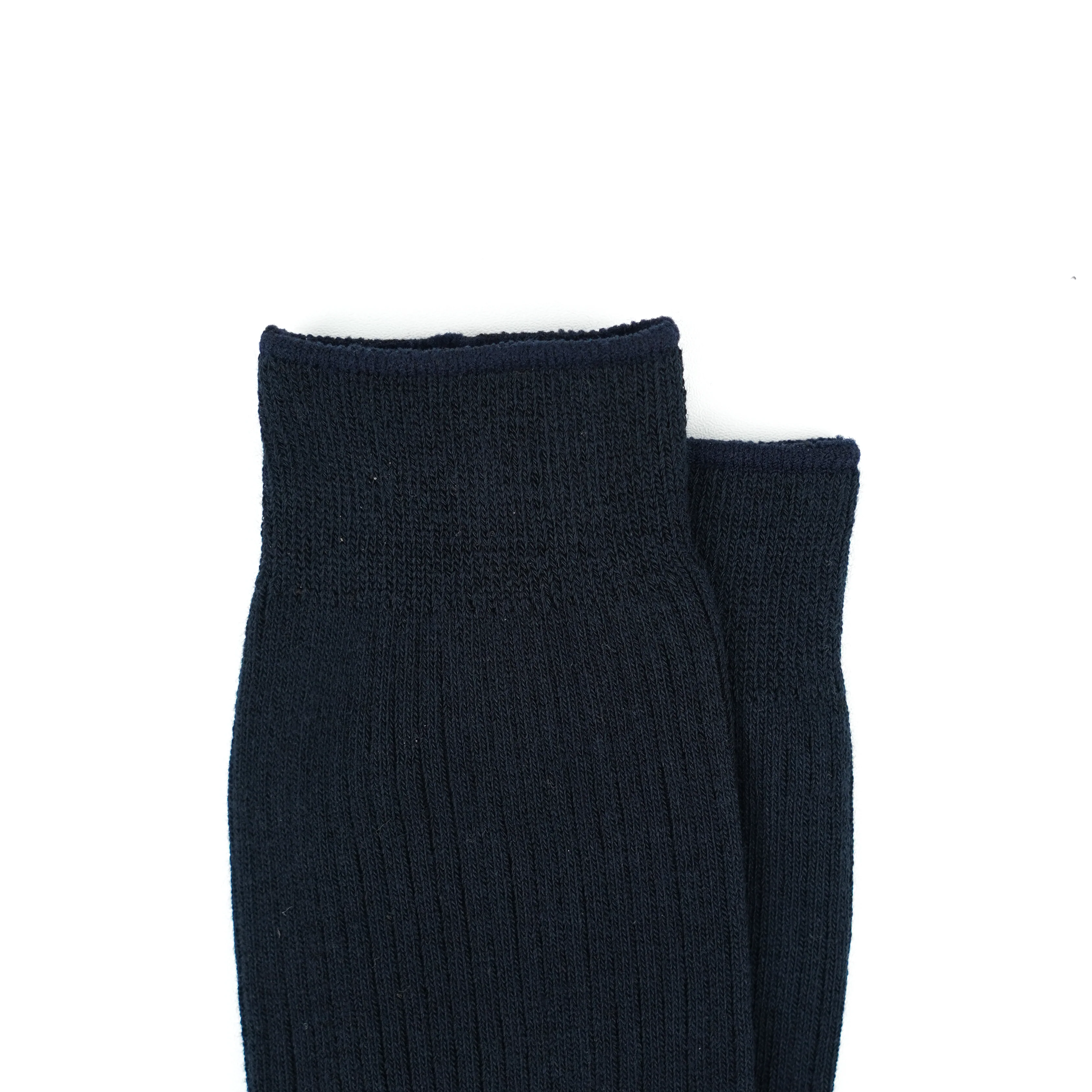 Cotton Ribbed Socks Navy Blue - Image 3